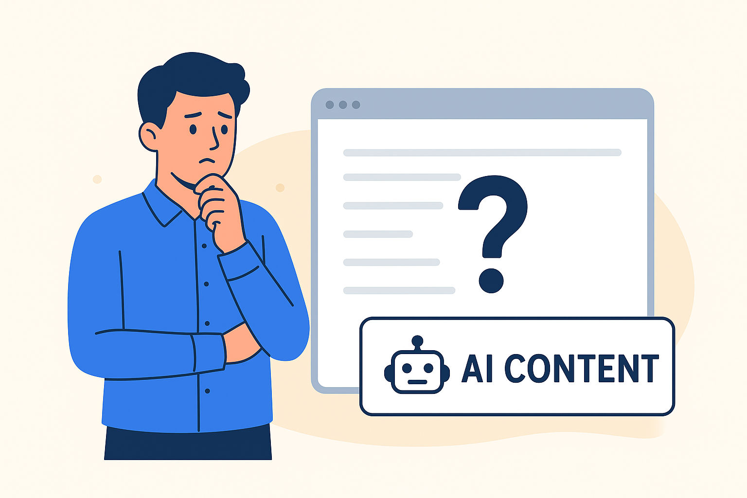 Illustration: Why labels matter — transparency for AI content
